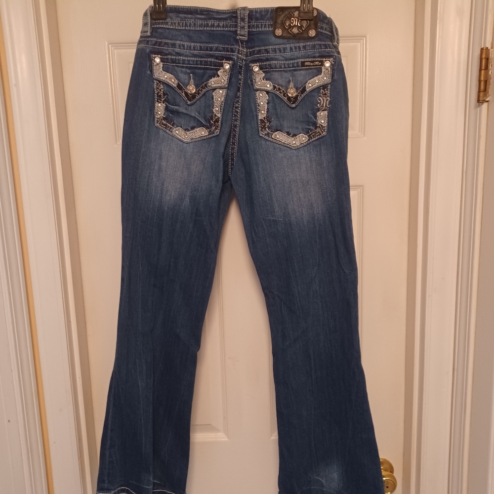 Miss Me Women's Blue Embellished Bootcut Jeans